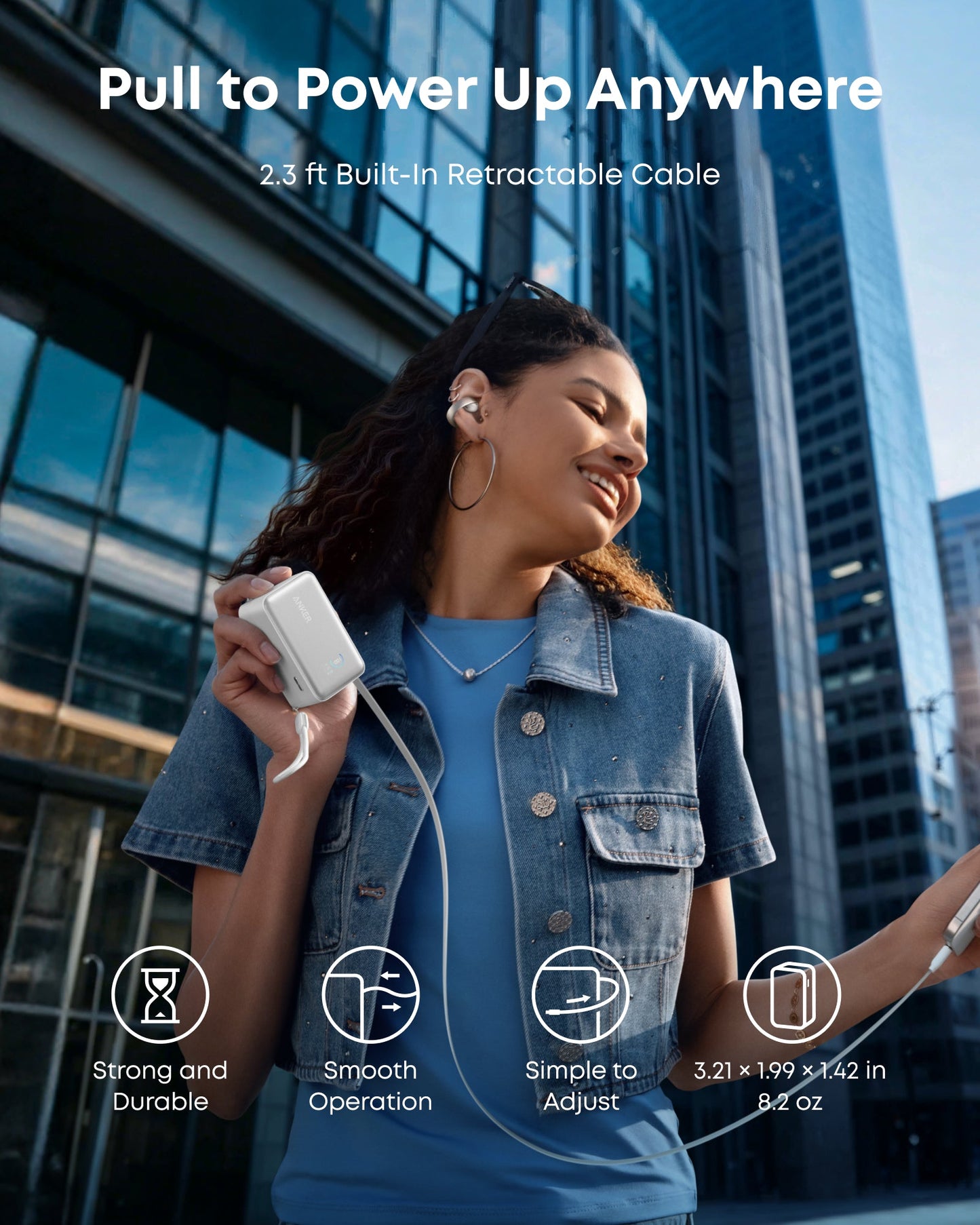 Anker Nano Power Bank (10K, 45W, Built-In Retractable USB-C Cable)