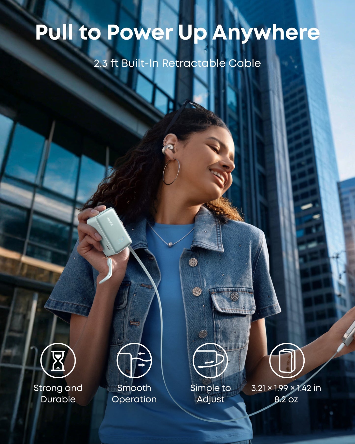 Anker Nano Power Bank (10K, 45W, Built-In Retractable USB-C Cable)