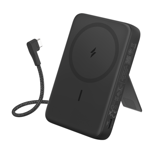 Power Bank (10K, Magnetic, Built-In USB-C Cable)