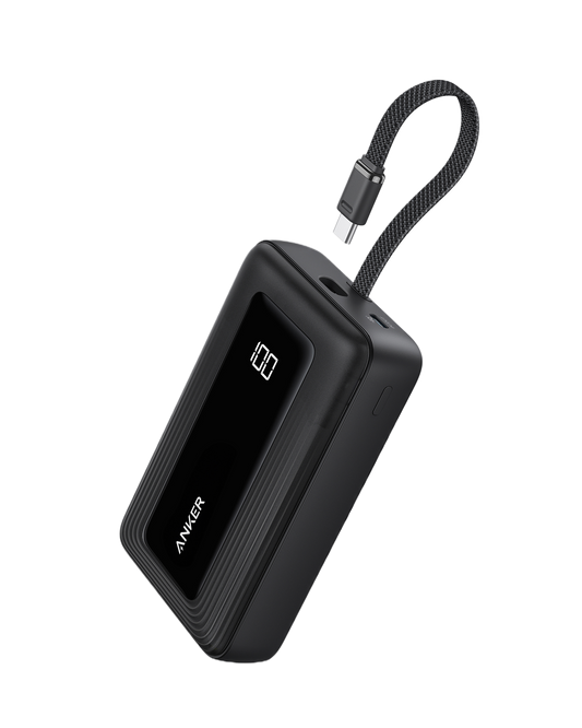 Anker Zolo Power Bank (20K,30W,Built-In USB-C Cable)