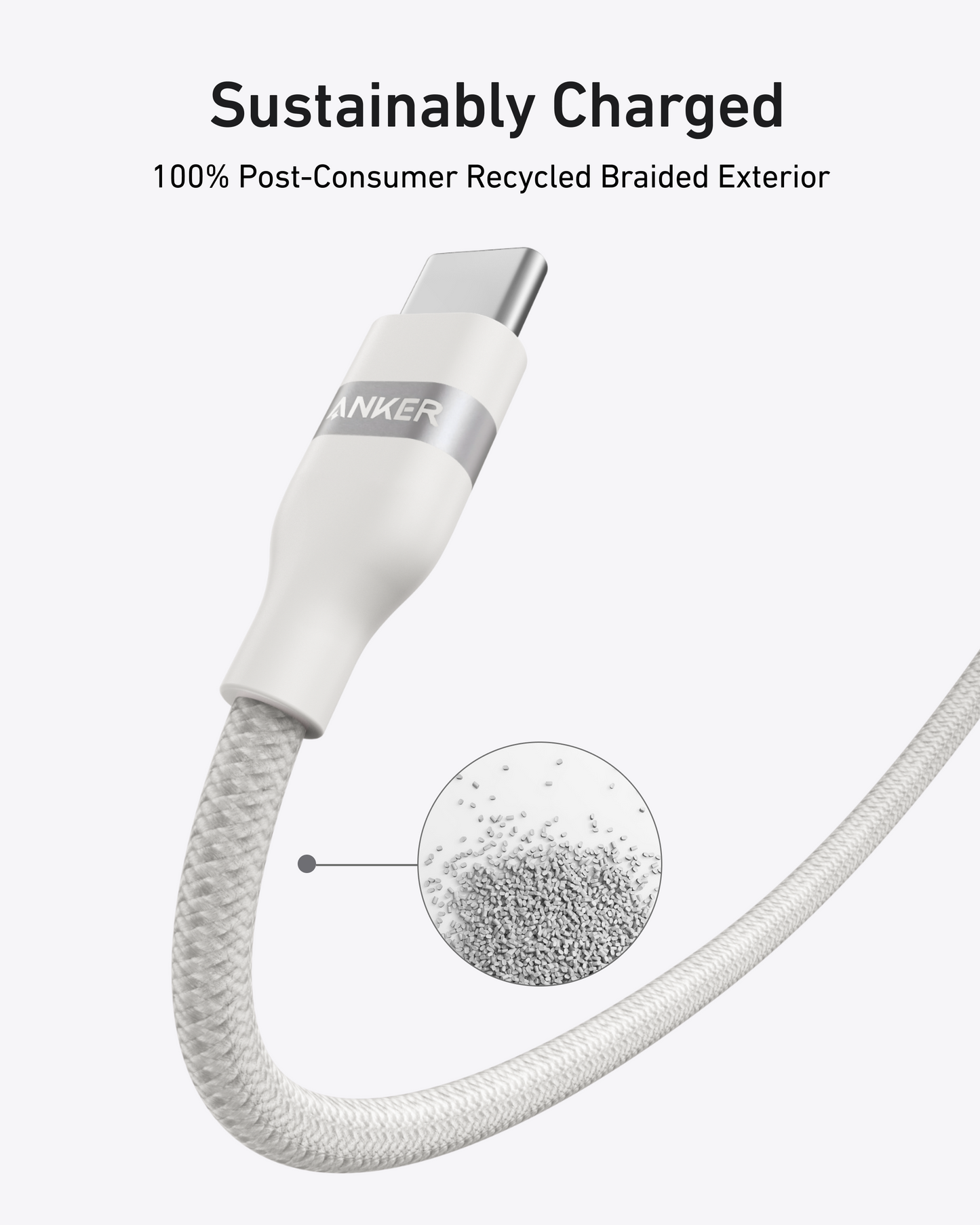 Anker USB-C to USB-C Cable (240W, Upcycled-Braided)