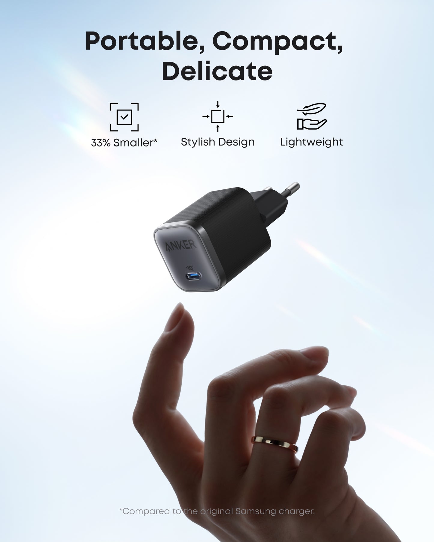 Anker Nano Charger (45W) with USB-C to USB-C Cable