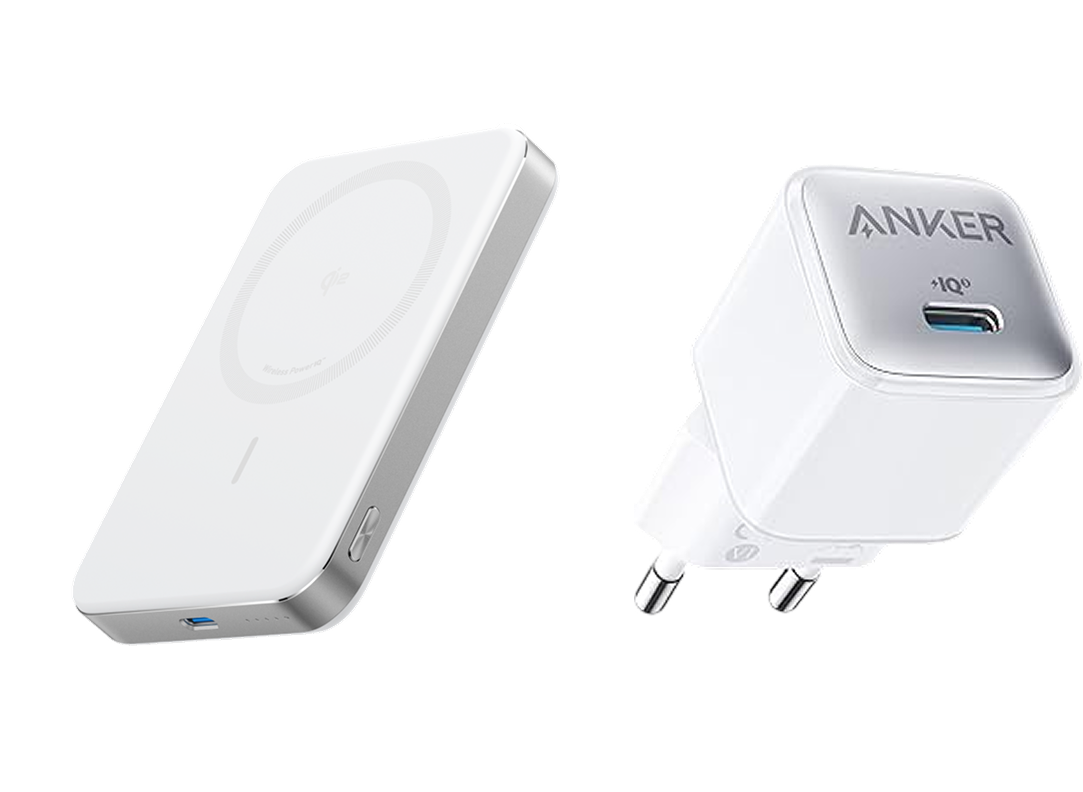 Powerbank MagGo Anker, super cienki, 10000 mAh magnetyczna bateria i Anker Nano ładowarka USB C, 20 W
