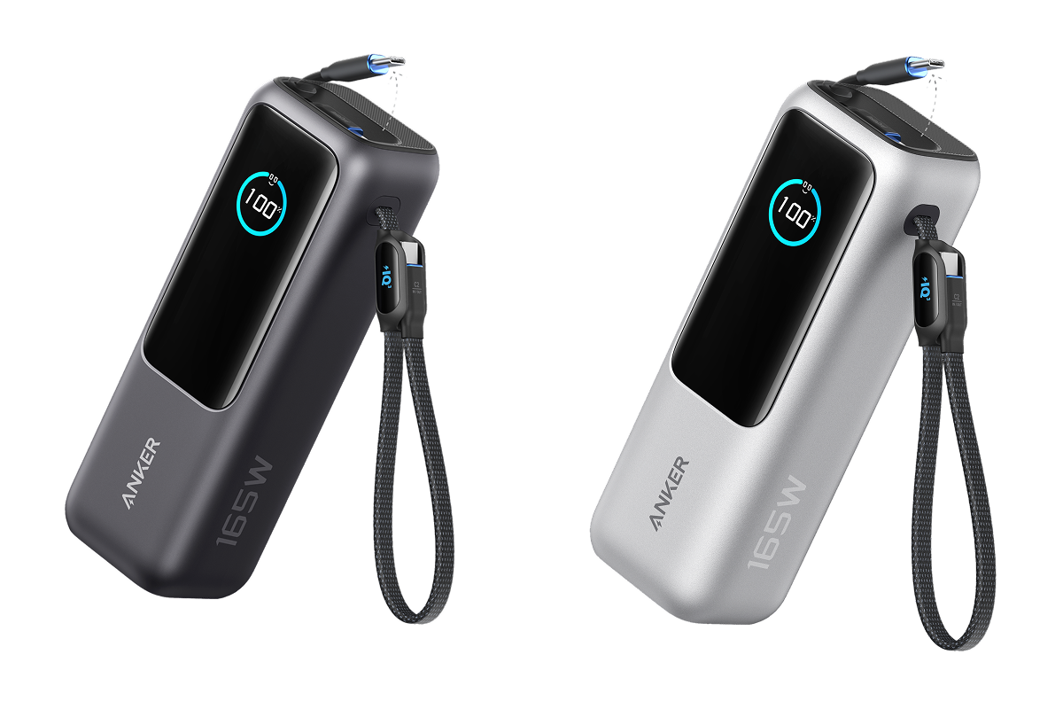 Anker Laptop Power Bank (25K, 165W, Built-In and Retractable Cables)
