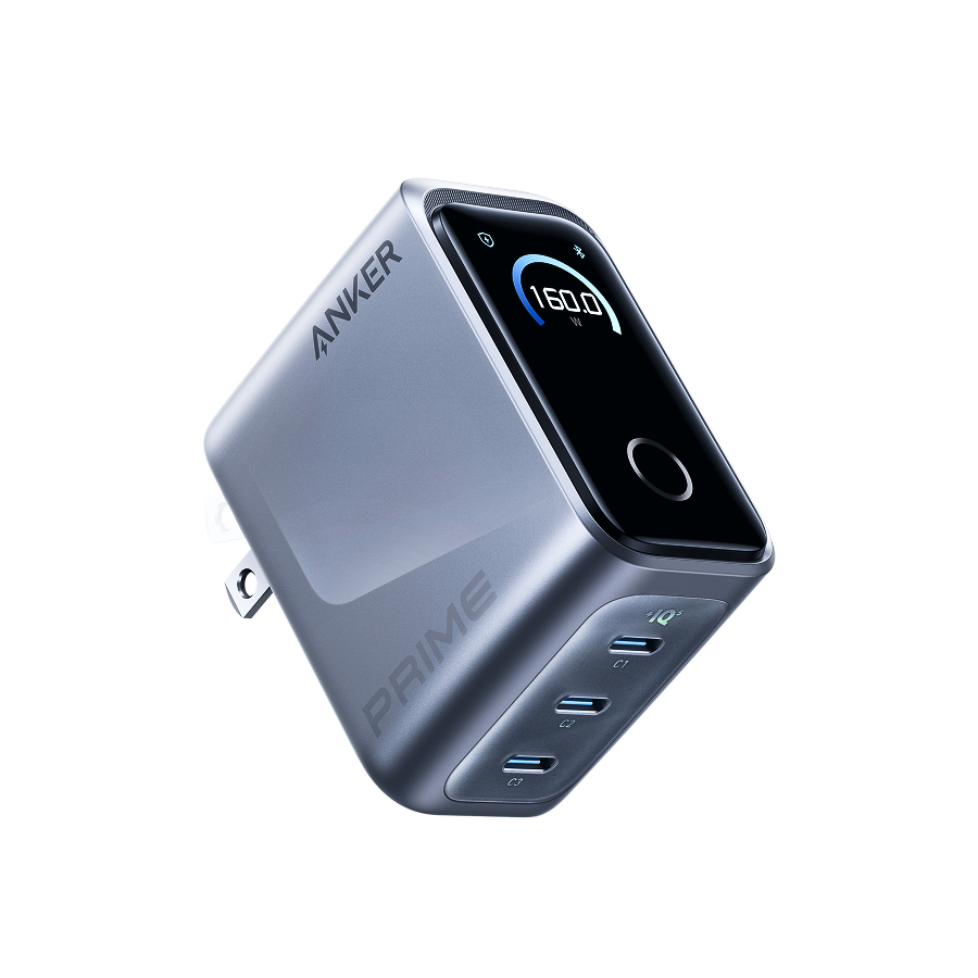 Anker Prime Charger (160W, 3 Ports, Smart Display)