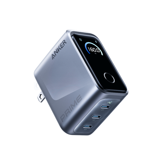 Anker Prime Charger (160W, 3 Ports, Smart Display)