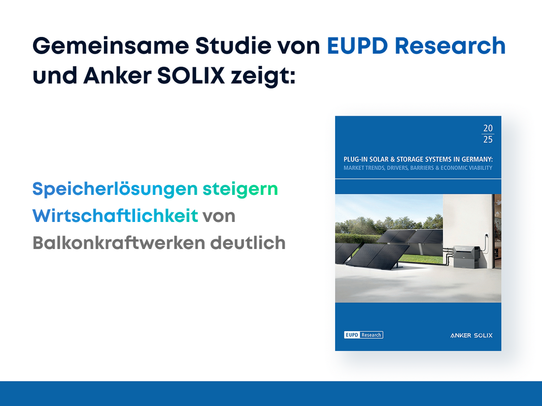 Joint study by EUPD Research and Anker SOLIX shows: Storage solutions significantly increase the economic efficiency of balcony power plants