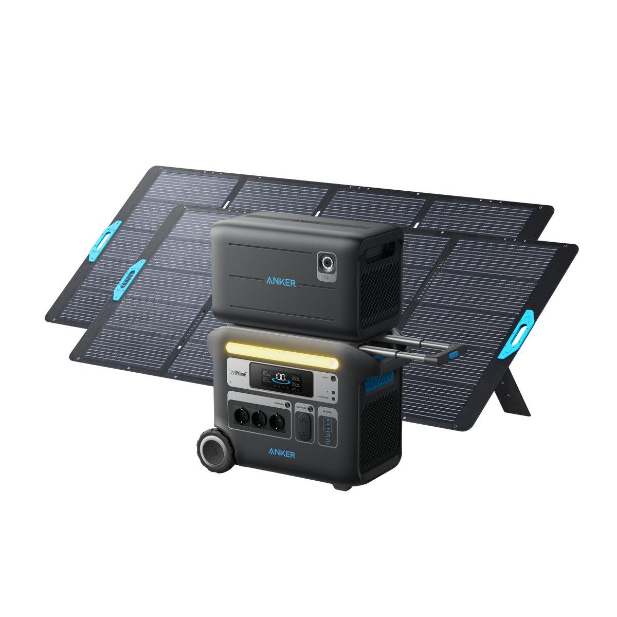 Anker SOLIX F2000 Solar Generator + 2× 400W Solar Panels + BP2000 Expansion Battery