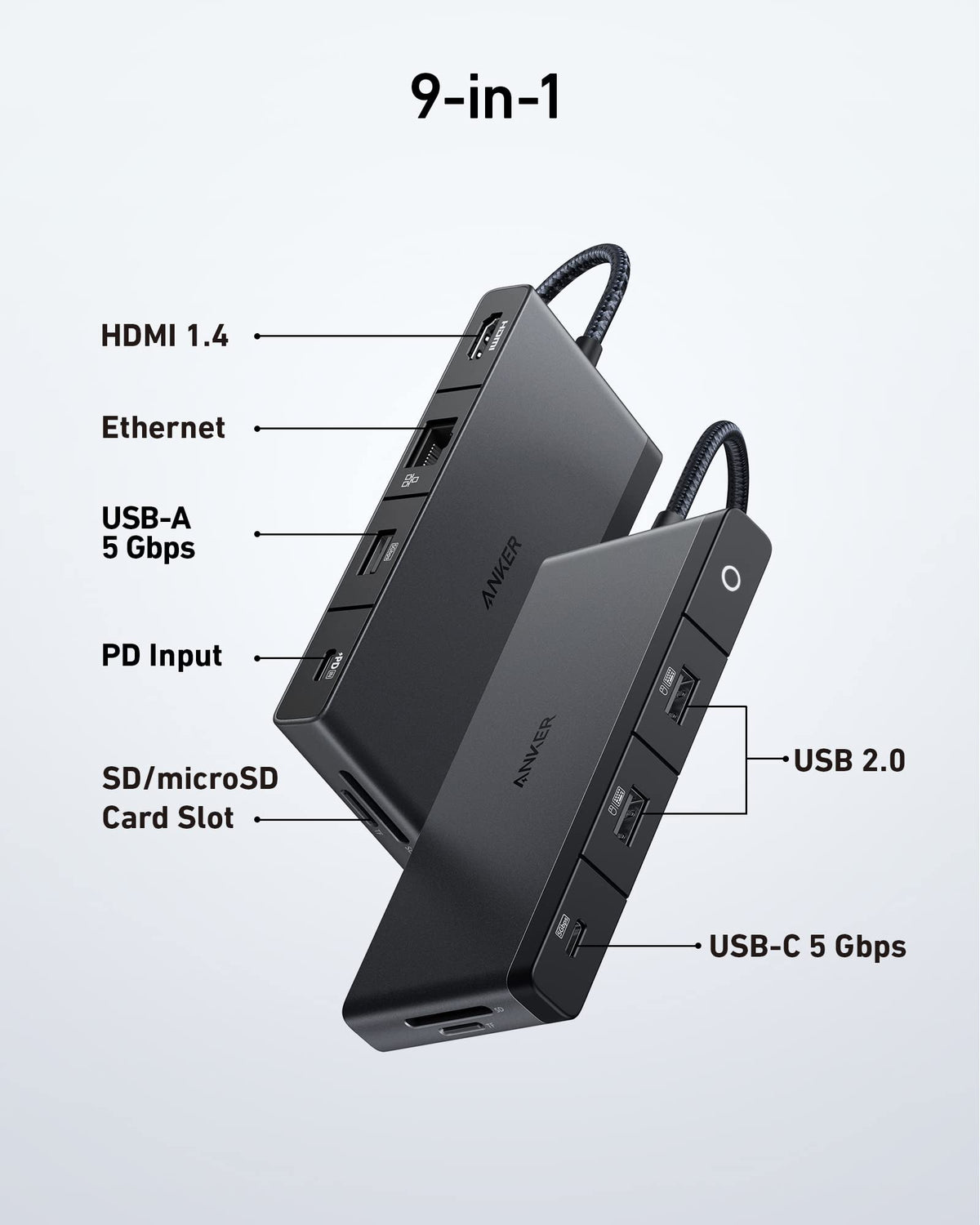 Anker &lt;b&gt;552&lt;/b&gt; USB-C Hub (9-in-1, 4K HDMI)