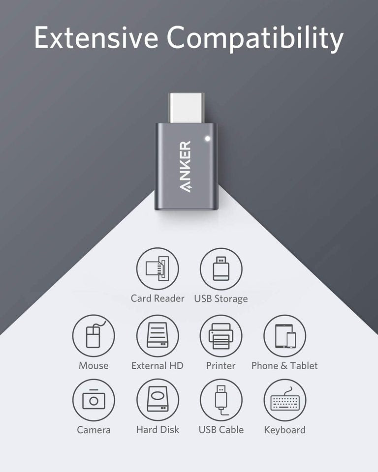 USB-C to USB 3.0 Female Adapter 2-pack
