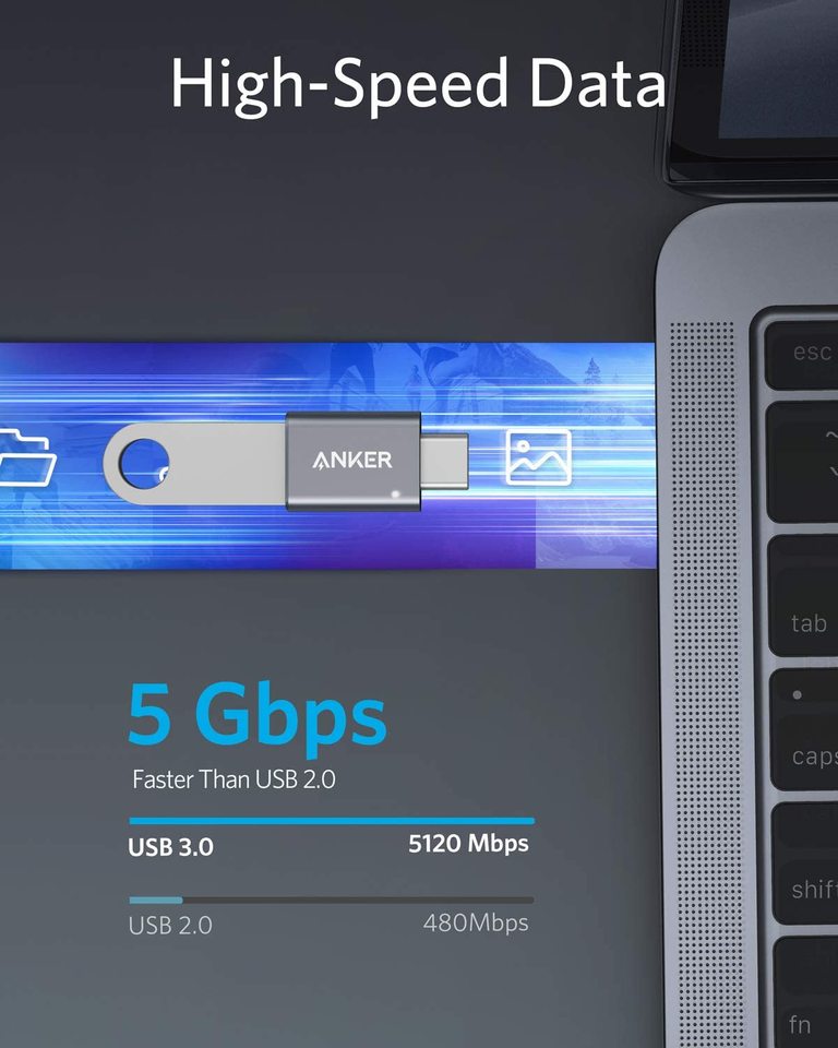 USB-C to USB 3.0 Female Adapter 2-pack