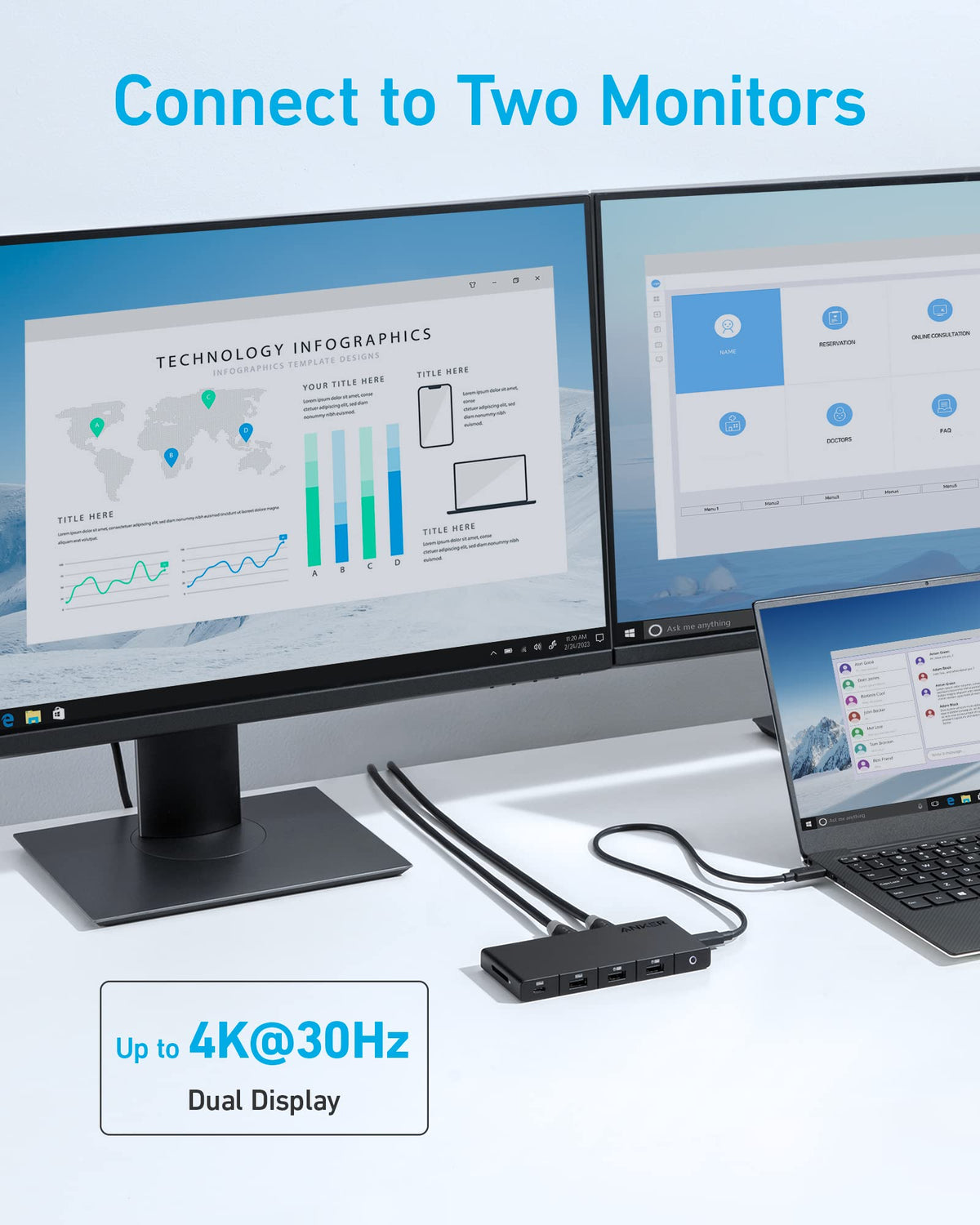 Anker &lt;b&gt;364&lt;/b&gt; USB-C Hub (10-in-1, Dual 4K HDMI)