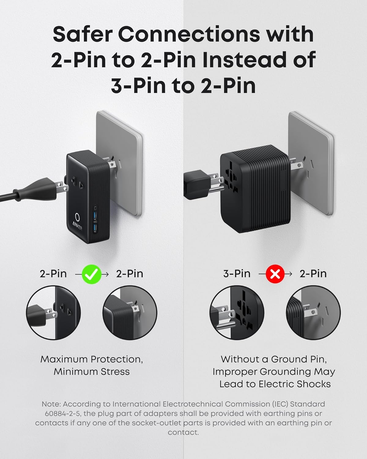 Anker Laptop Charger (140W, 4-Port, PD 3.1) with USB-C Cable and Anker Nano Travel Adapter (5-in-1, 20W, 1-Pack)