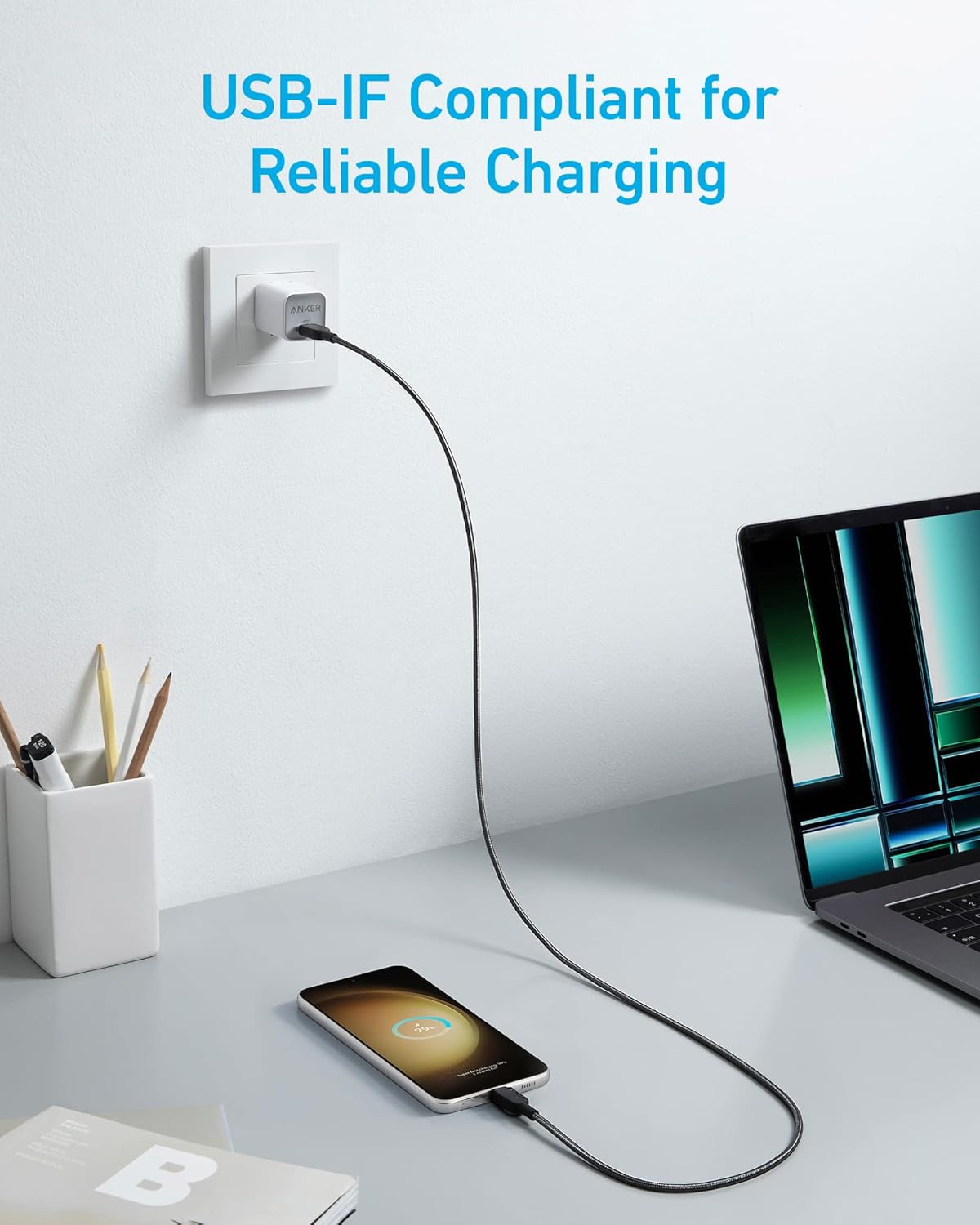 Anker 310 USB-C to USB-C Cable (3ft Braided)-2 pack