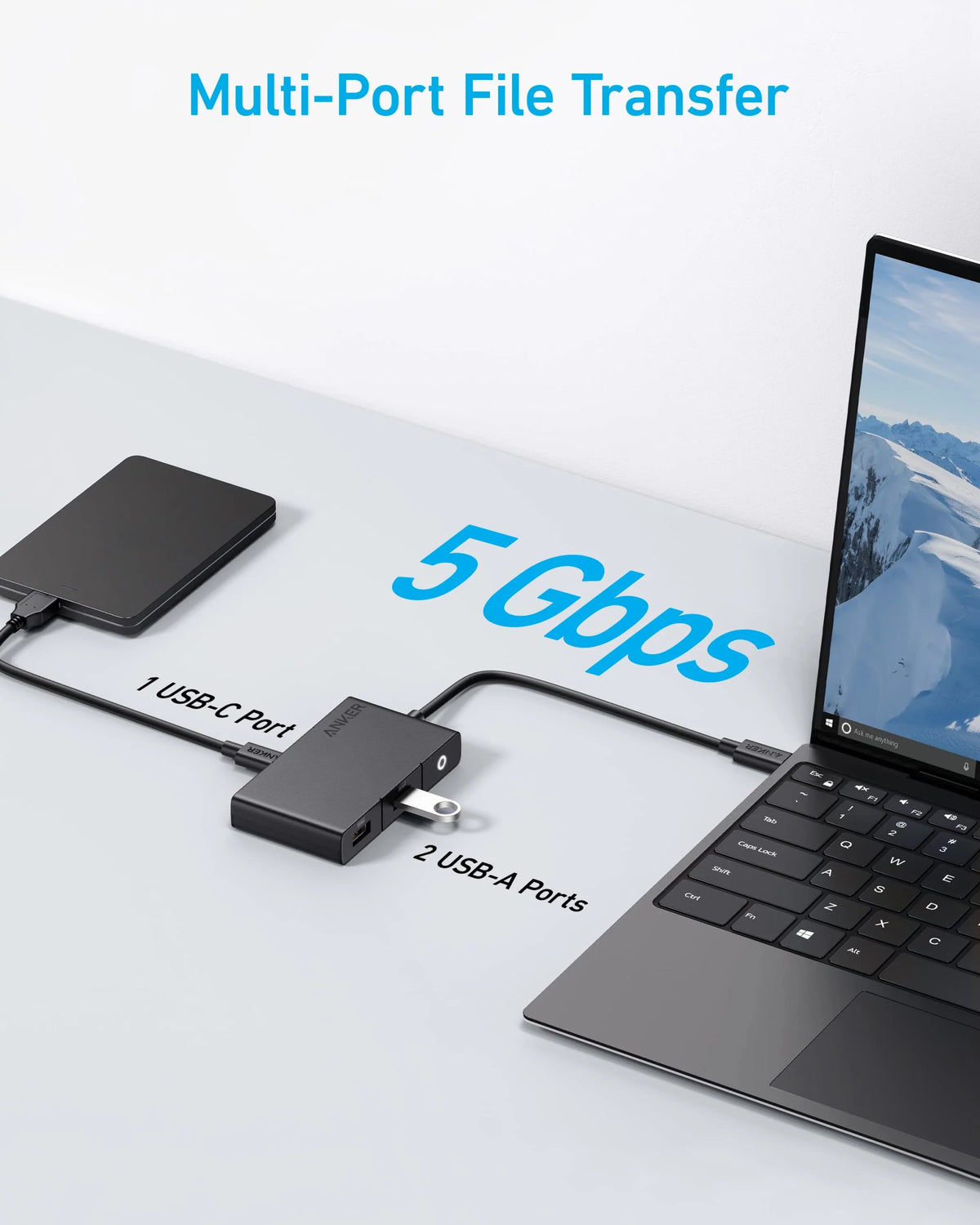 Anker &lt;b&gt;332&lt;/b&gt; USB-C Hub (5-in-1)