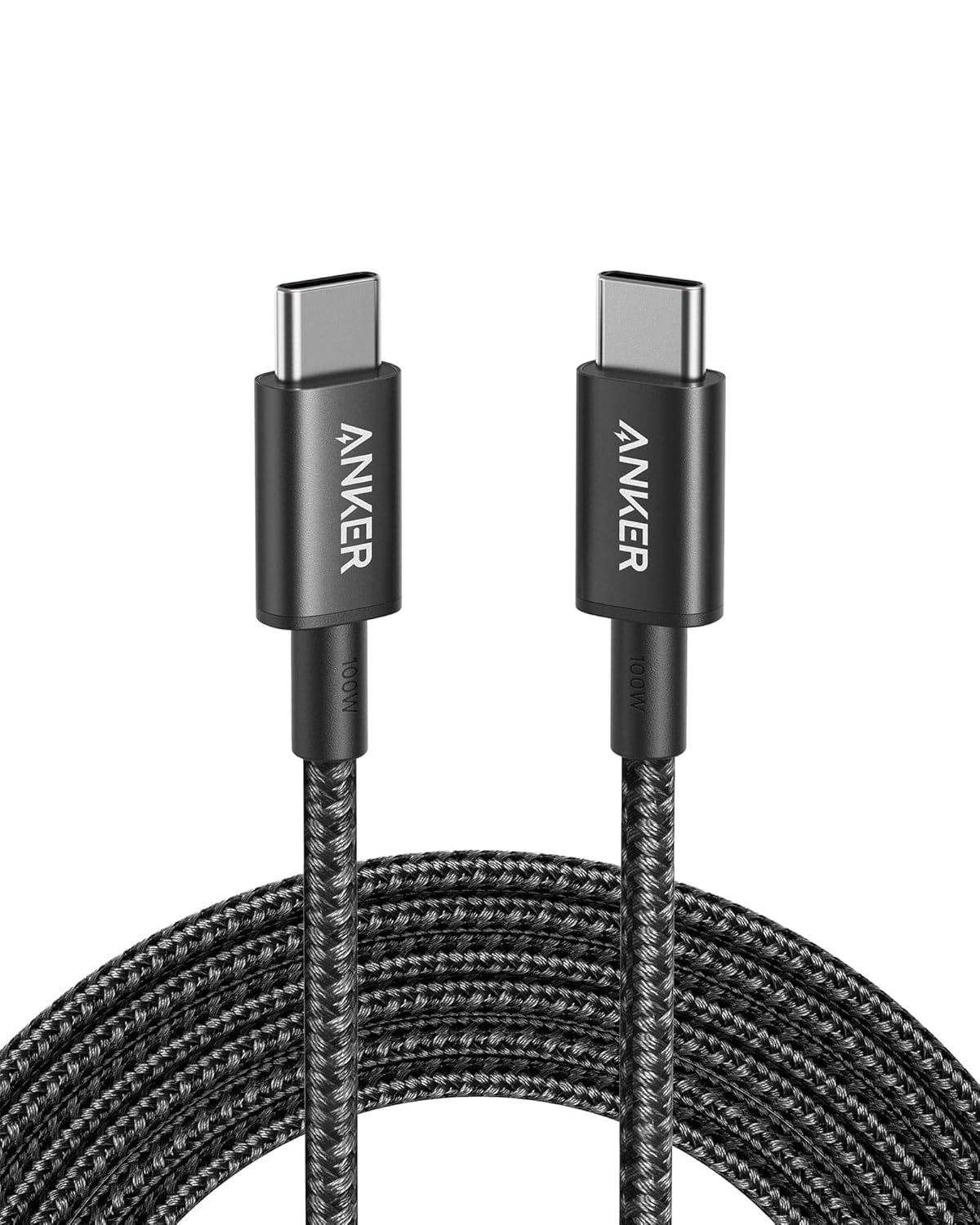 USB-C to USB-C Cable (10ft, Braided, 100W)
