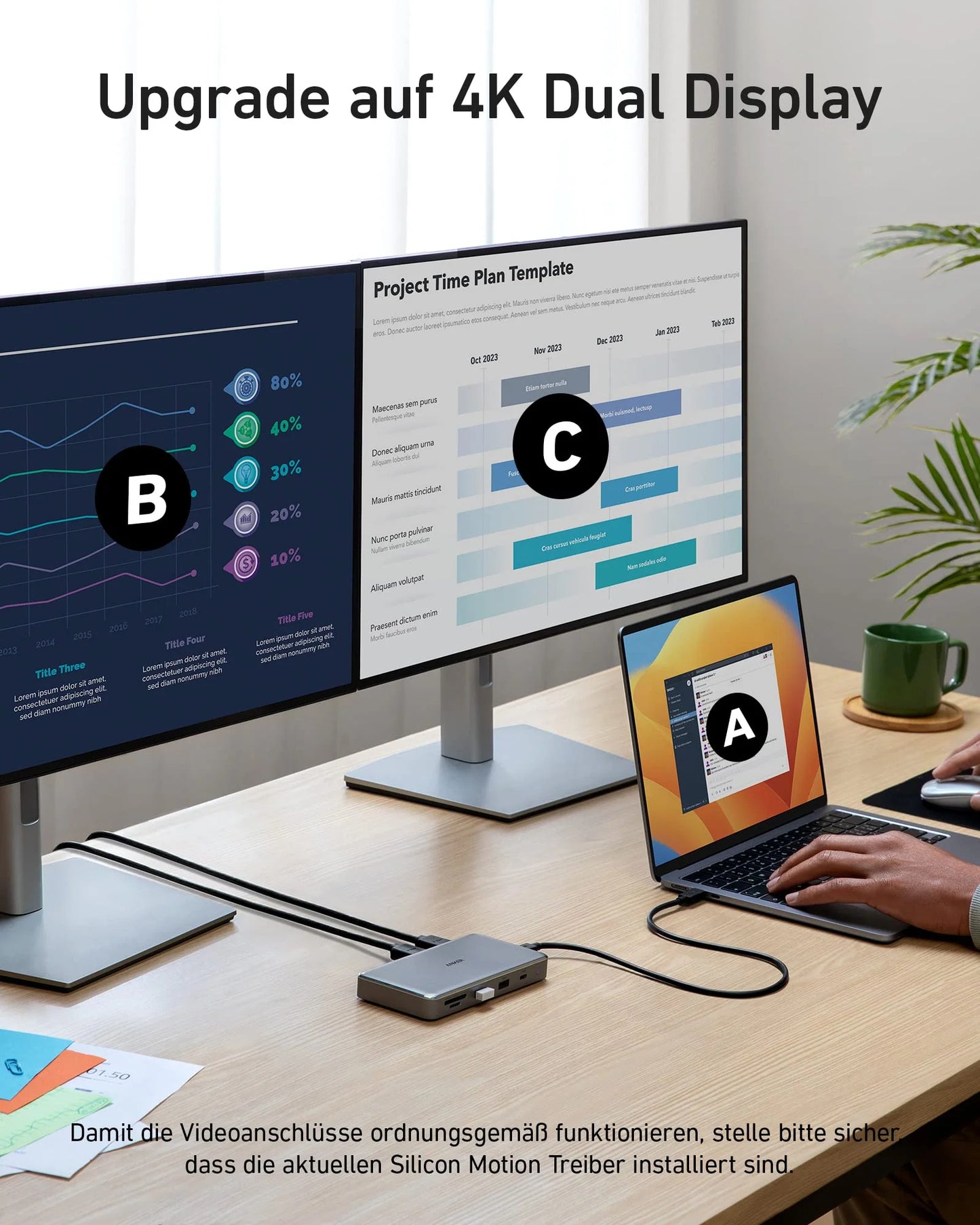 Anker <b>563</b> USB-C Hub (10-in-1, Dual 4K HDMI, for MacBook)