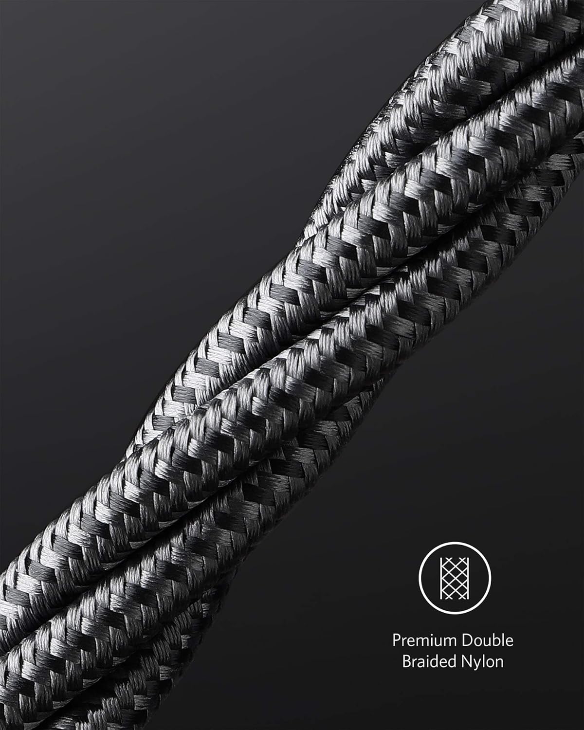 USB-C to USB-C Cable (10ft, Braided, 100W)