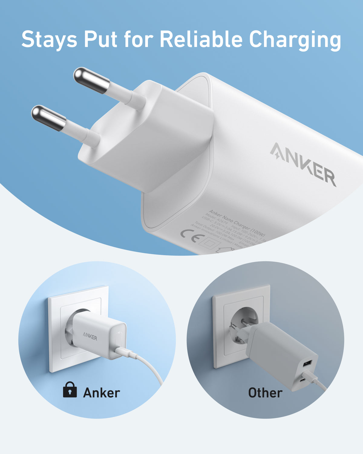 Anker Nano Charger (100W) with USB-C Cable