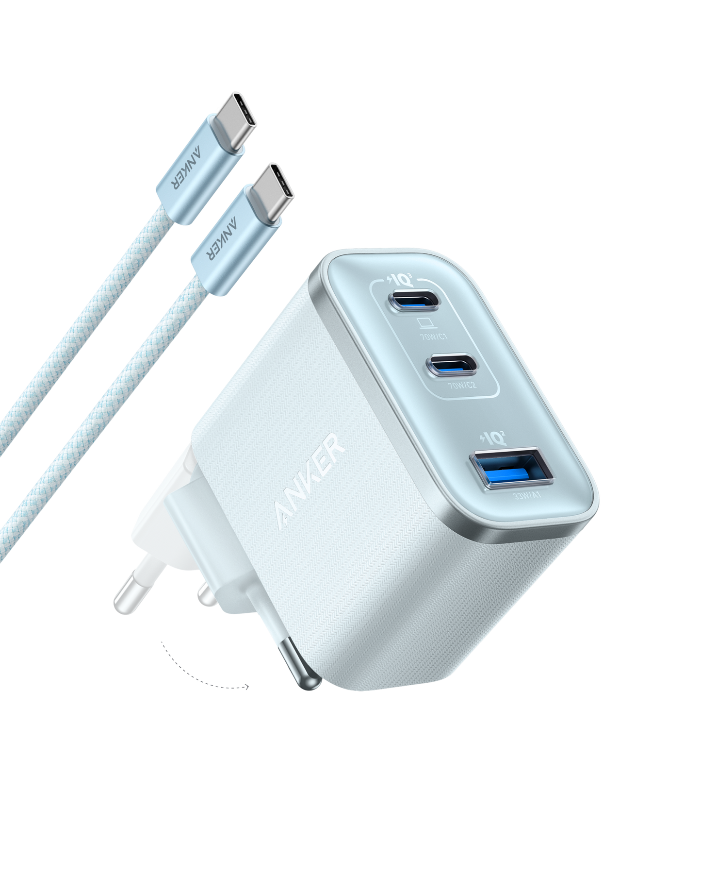 Anker Nano Charger (70W, 3 Ports)