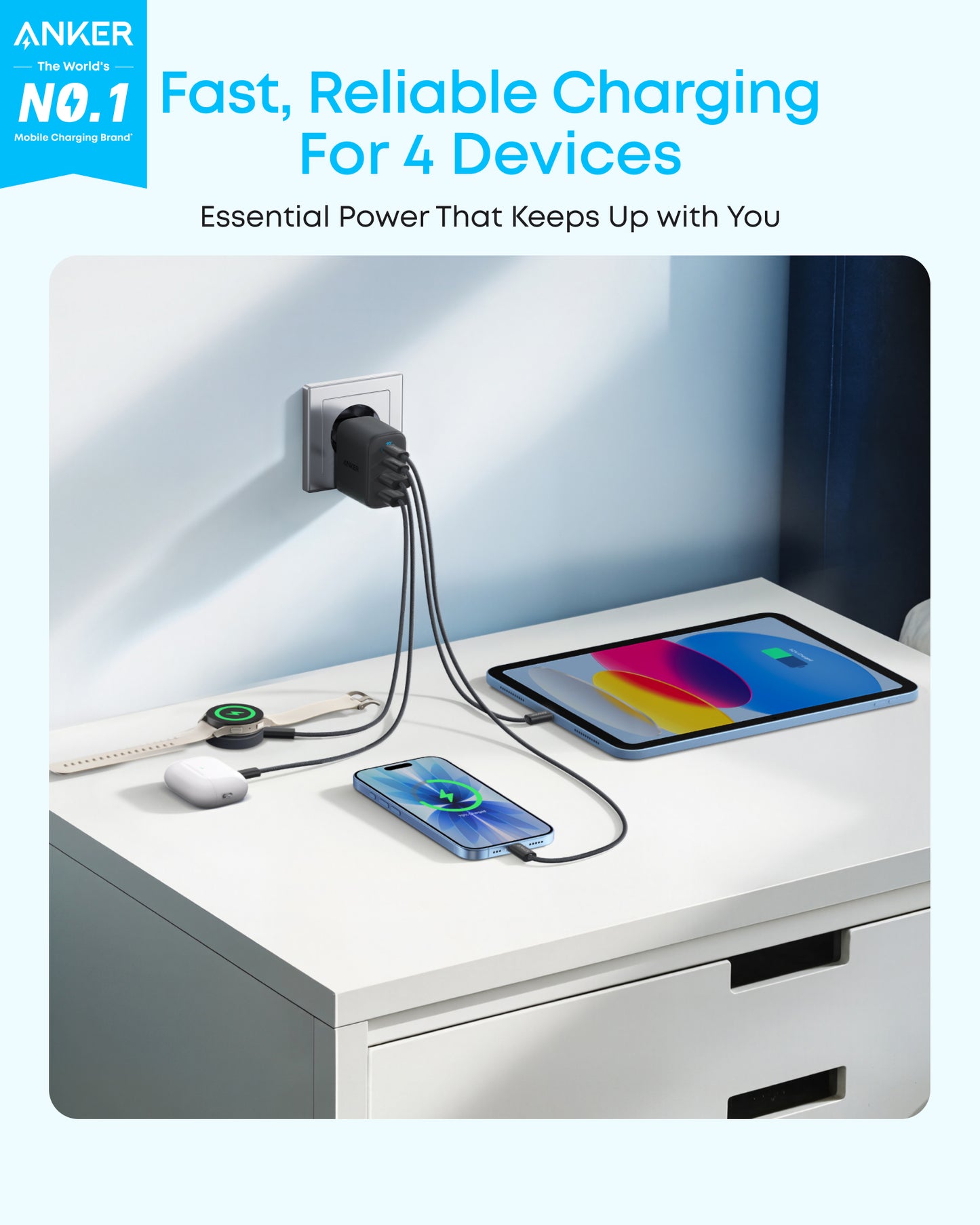 Anker Zolo Charger (50W, 4 Ports)