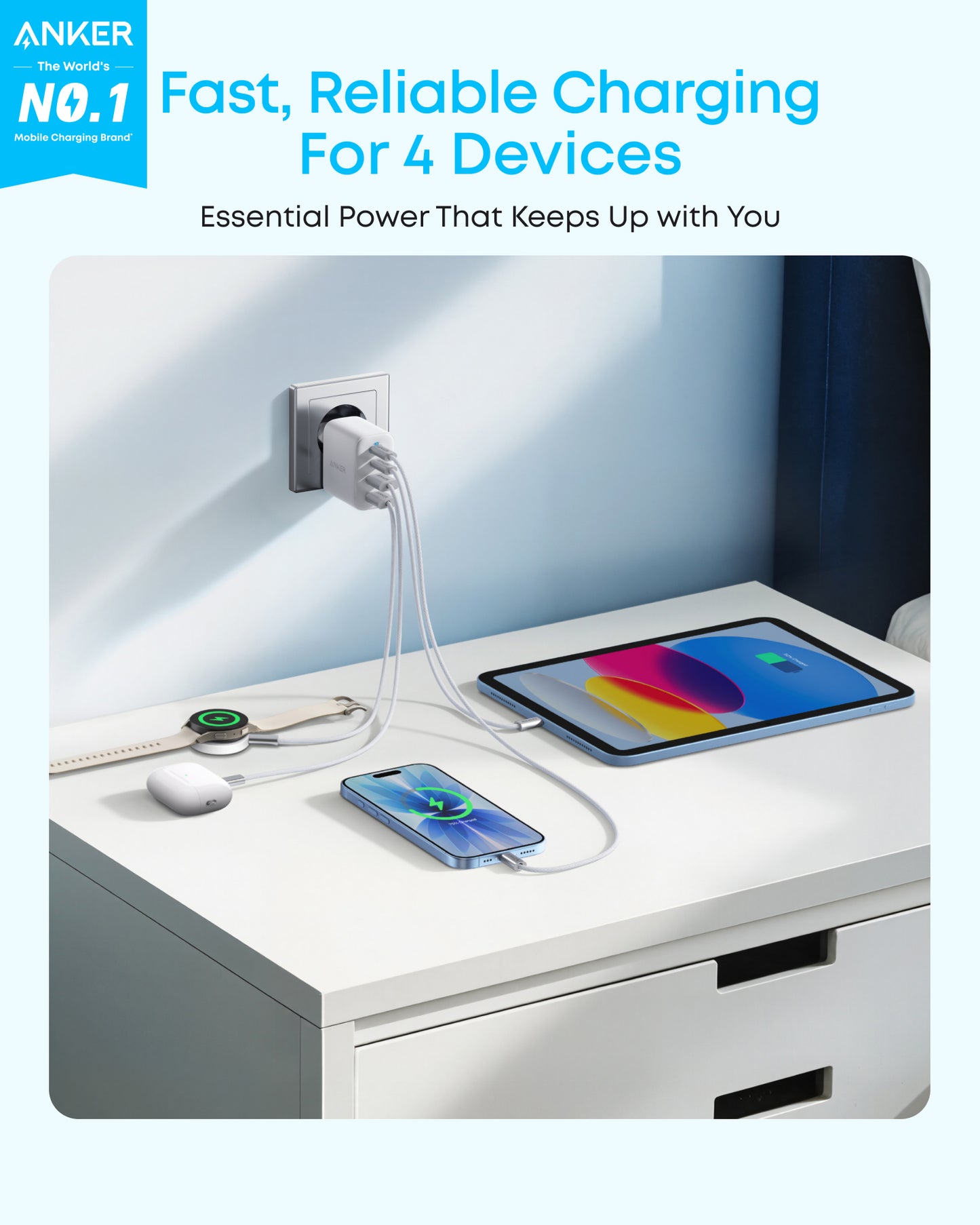 Anker Zolo Charger (50W, 4 Ports)