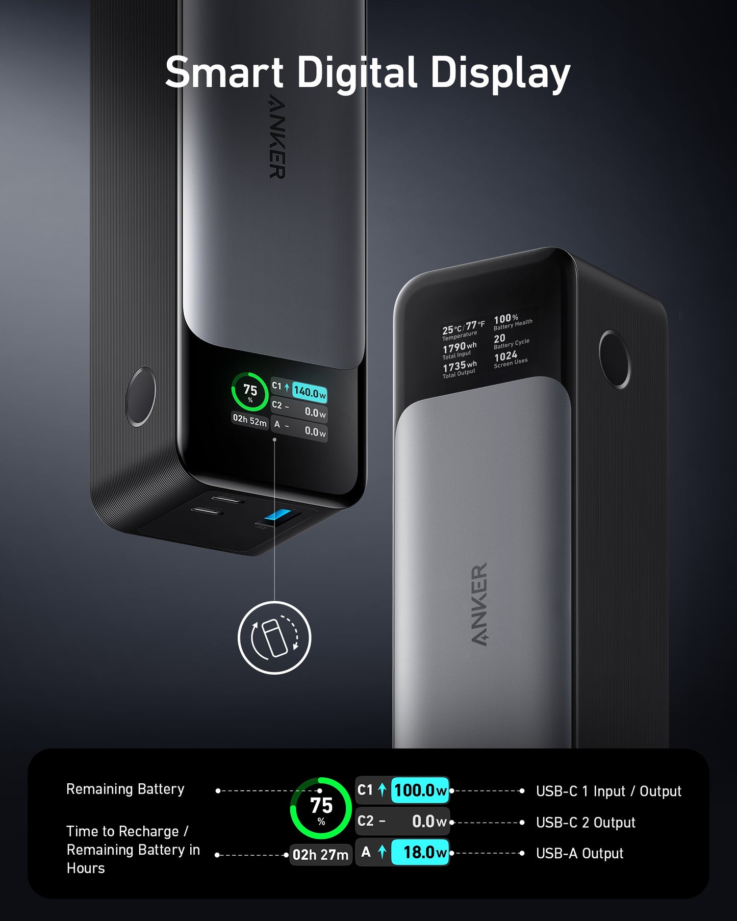 Anker Nano Power Bank (5K, MagGo, Slim) and Anker 737 Power Bank (PowerCore 24K)