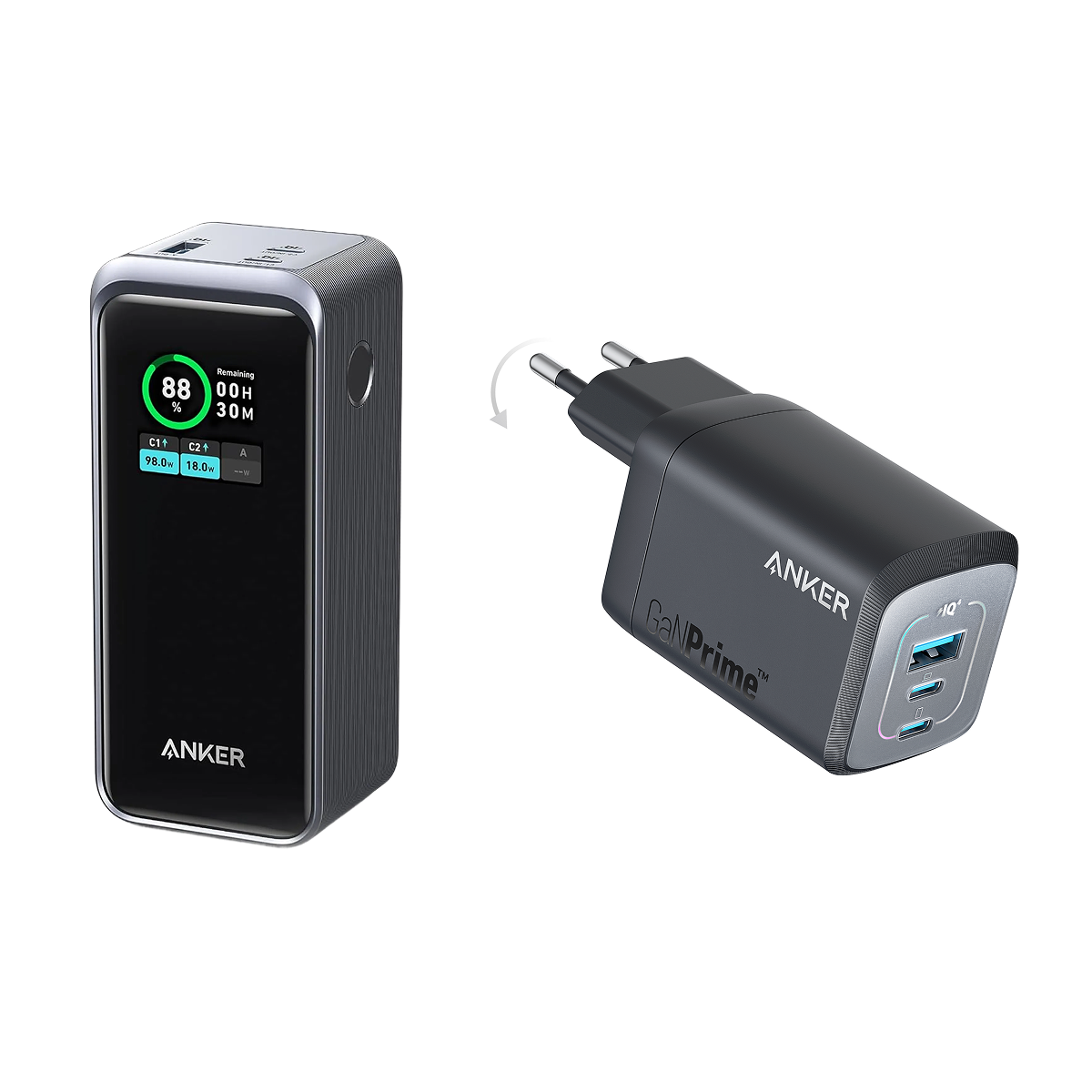 Powerbank do laptopa Anker i ładowarka do laptopa Anker i Ładowarka Anker 140W USB C, ładowarka do laptopa, 4-portowa