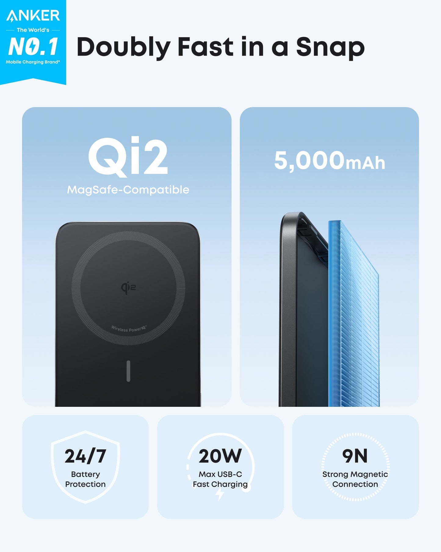 Anker Nano Power Bank (5K, MagGo, Slim) and Anker 737 Power Bank (PowerCore 24K)