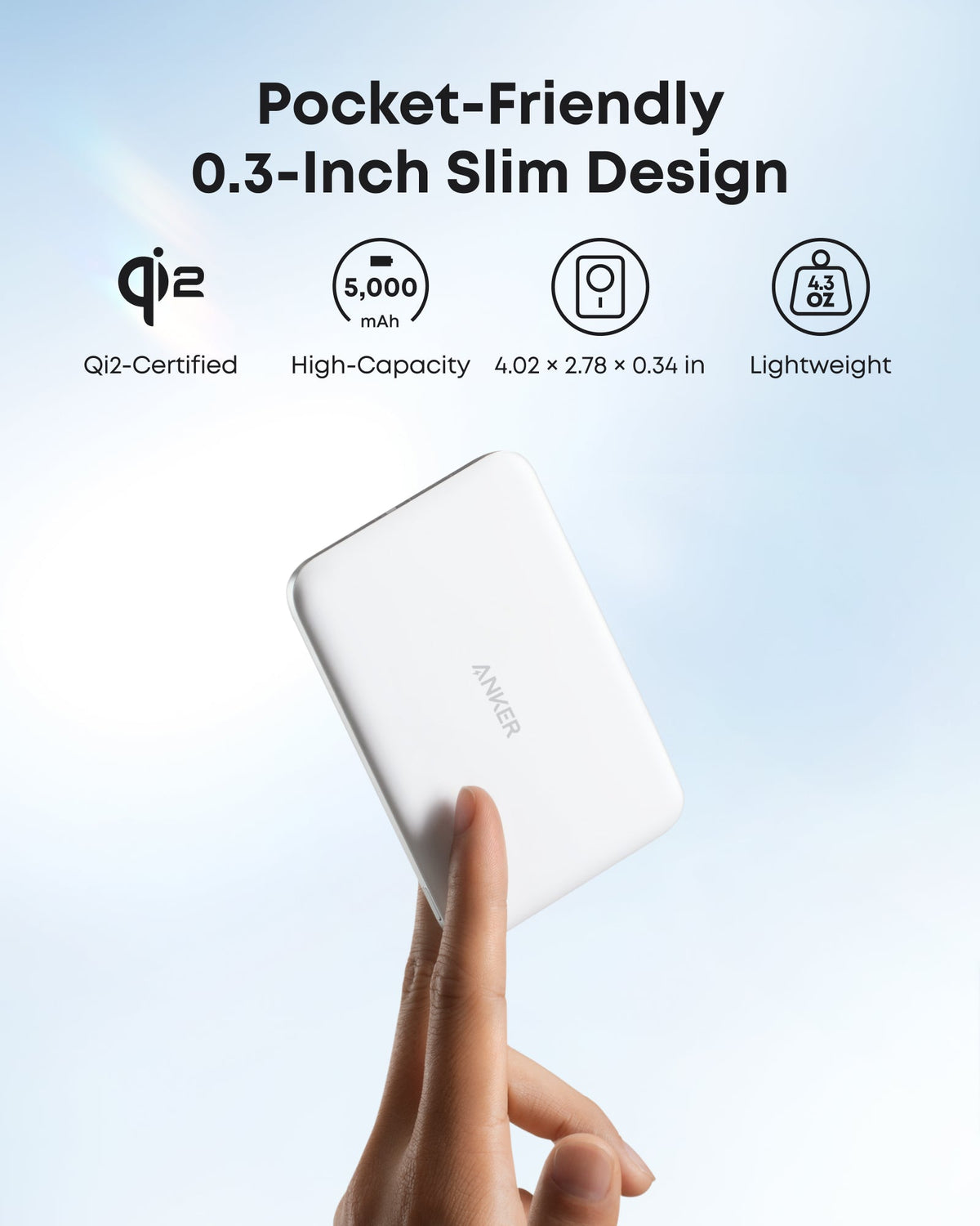 Anker Nano Power Bank (5K, MagGo, Slim)
