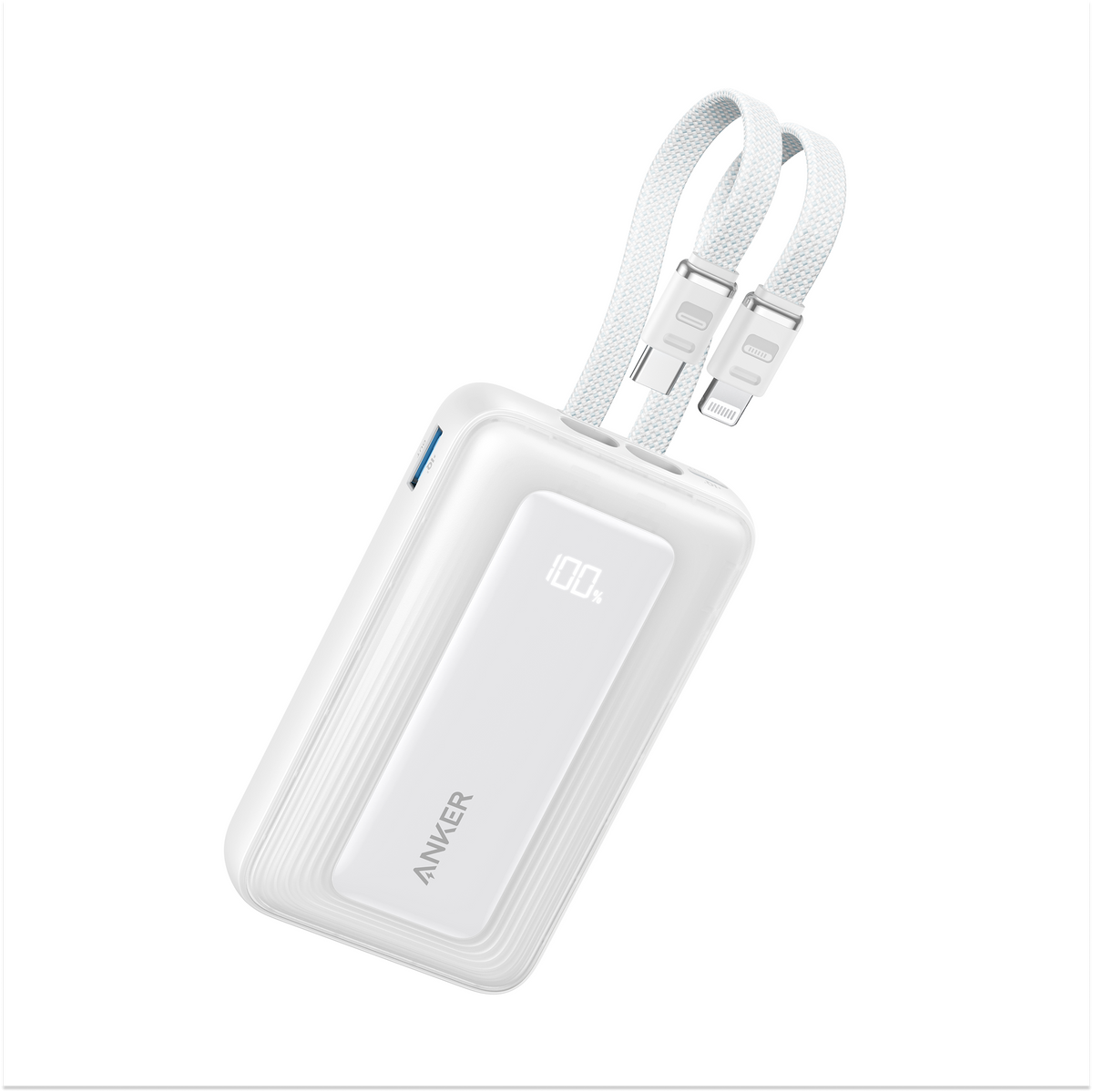 Anker Zolo Power Bank (10K, Built-In USB-C and Lightning Cable)