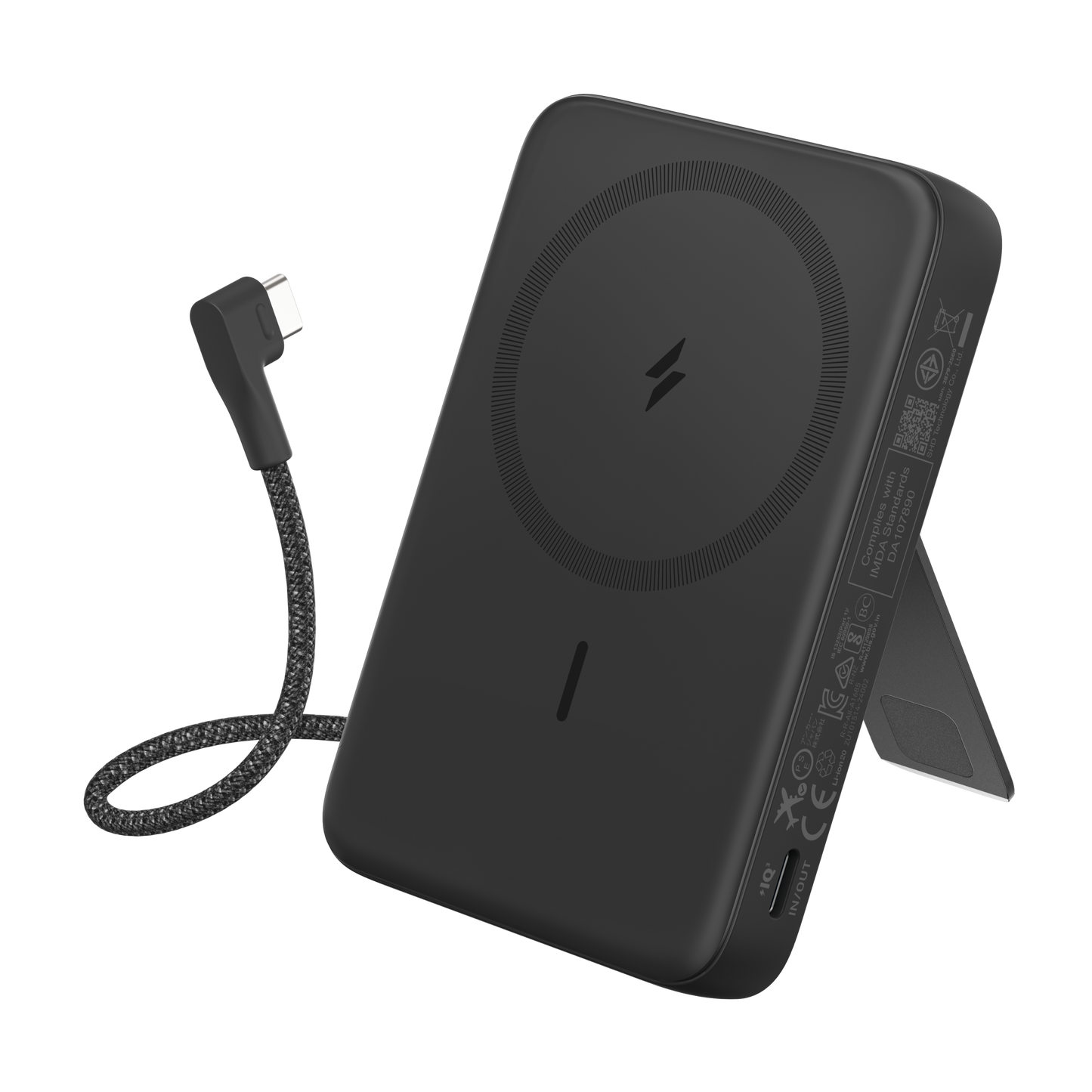 Power Bank (10K, Magnetic, Built-In USB-C Cable)