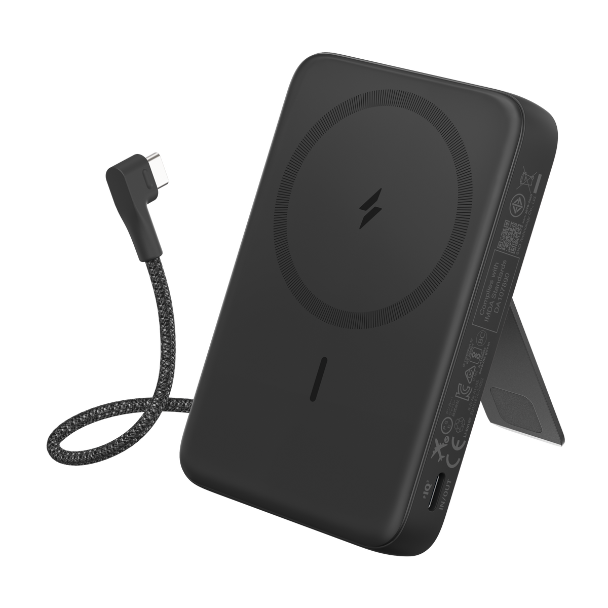 Power Bank (10K, Magnetic, Built-In USB-C Cable)