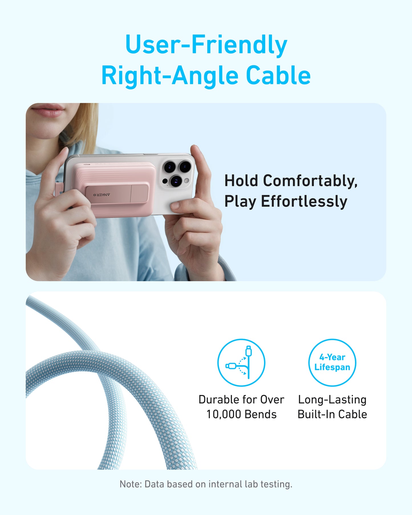 Power Bank (10K, Magnetic, Built-In USB-C Cable)
