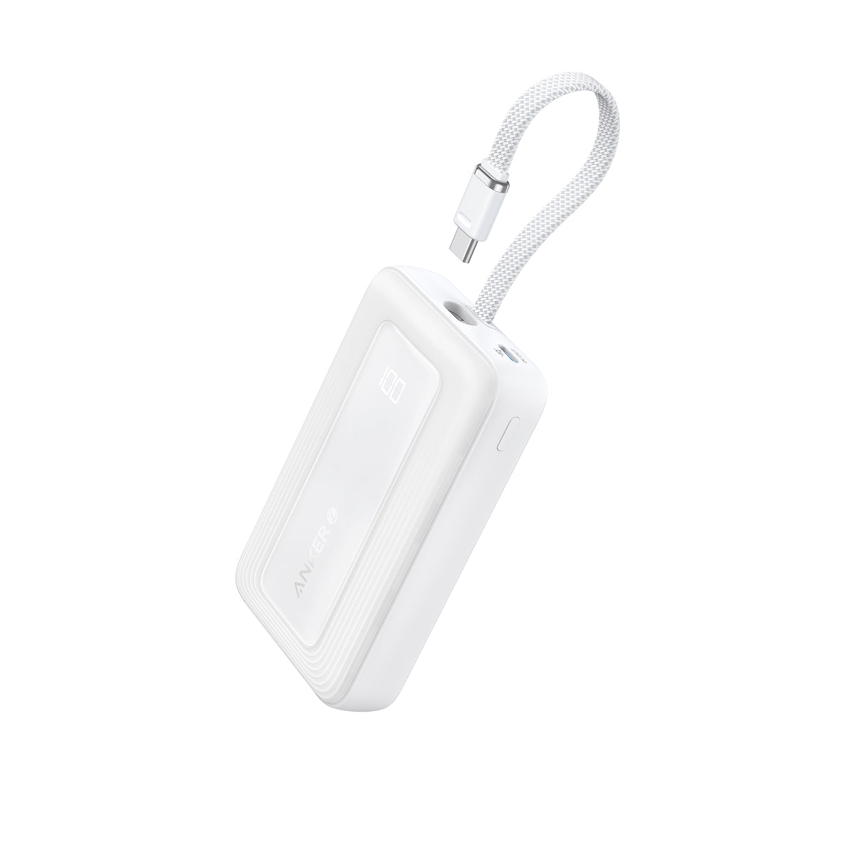 Anker Zolo Power Bank (10K,30W,Built-In USB-C Cable)