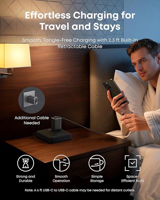 Anker Nano Charger (35W, Built-In Retractable USB-C Cable)