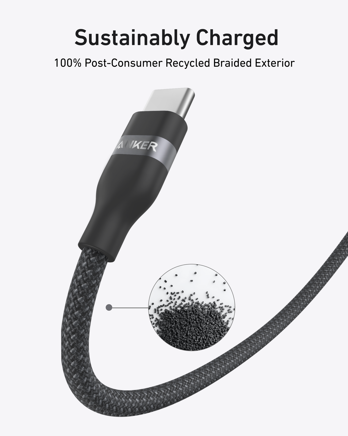 Ładowarka Anker 735 (Nano II 65 W) i Kabel Anker USB-C do USB-C (240 W, pleciony z materiałów pochodzących z recyklingu)