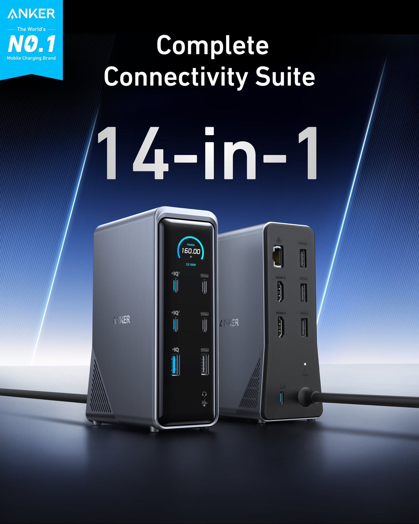 Anker Prime Charging Docking Station with 240W USB-C to USB-C Cable