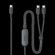 Anker 2-in-1 USB-C to USB-C Cable (4 ft, 140W, Braided）