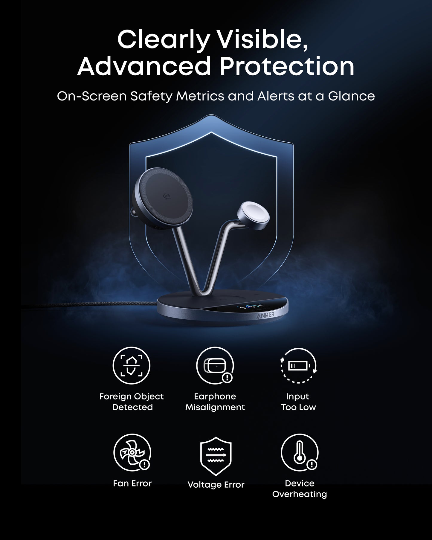 Anker Prime Wireless Charging Station (3-in-1, MagGo, AirCool, Dock Stand)