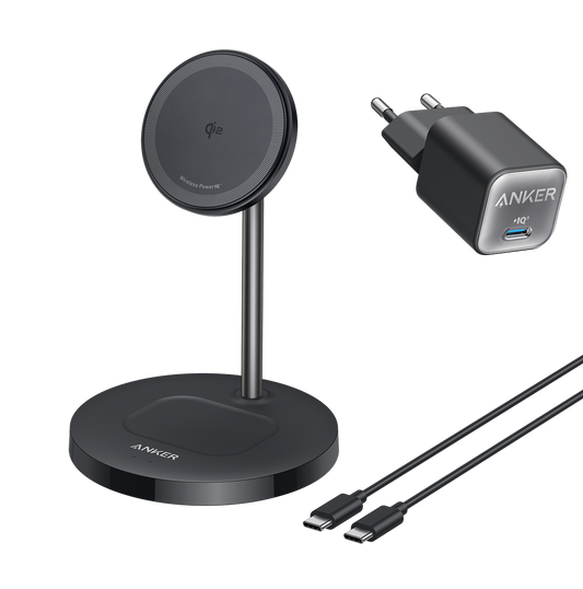 Anker Nano Charger (30W) and Anker MagGo Wireless Charger (2-in-1, Stand)