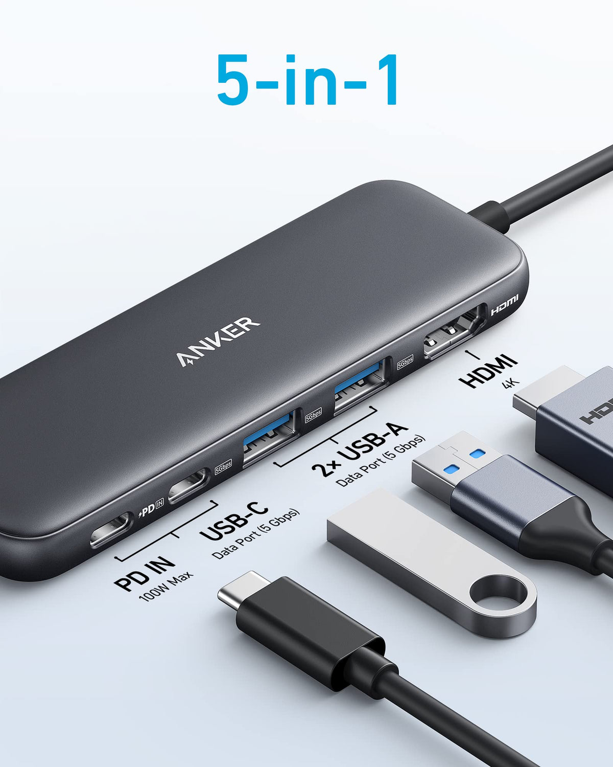 332 USB-C Hub (5-in-1)