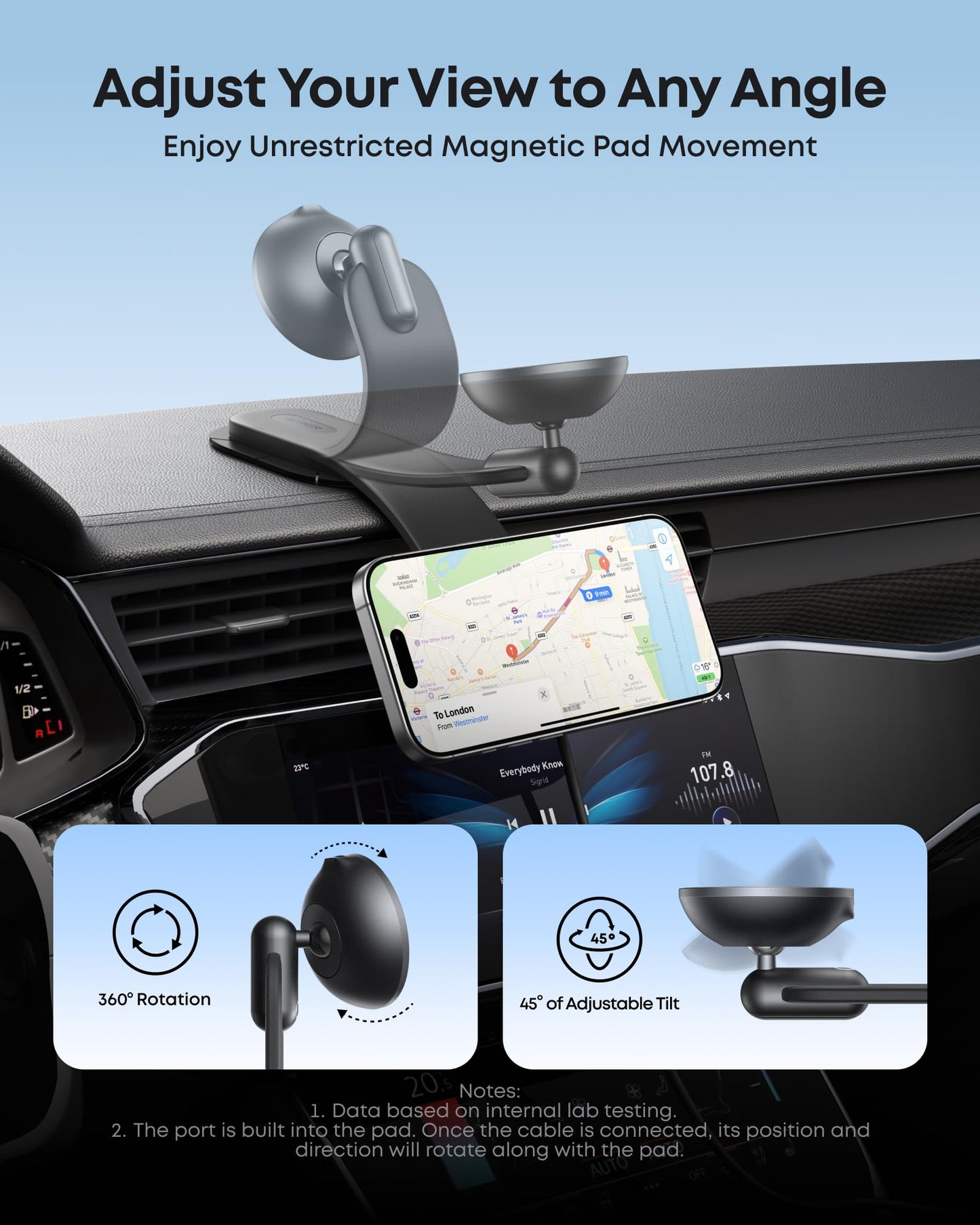 Anker Nano Wireless Car Charger (Magnetic, Detachable Pad)