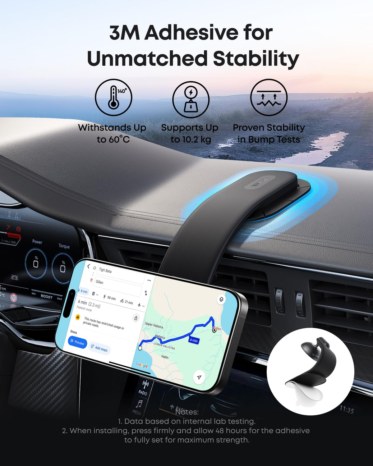 Anker Nano Car Mount (Magnetic, Detachable Pad)