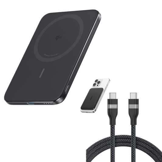  Powerbank Anker Nano (5 tys., MagGo, smukła konstrukcja) i Kabel Anker USB-C do USB-C (240 W, pleciony z recyklingu)