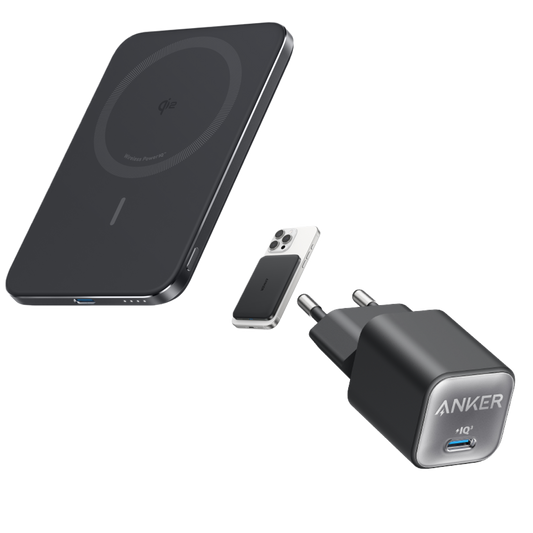 Powerbank Anker Nano (5 tys., MagGo, smukła konstrukcja) i Ładowarka Anker USB C GaN 30 W, ładowarka 511 (Nano 3)