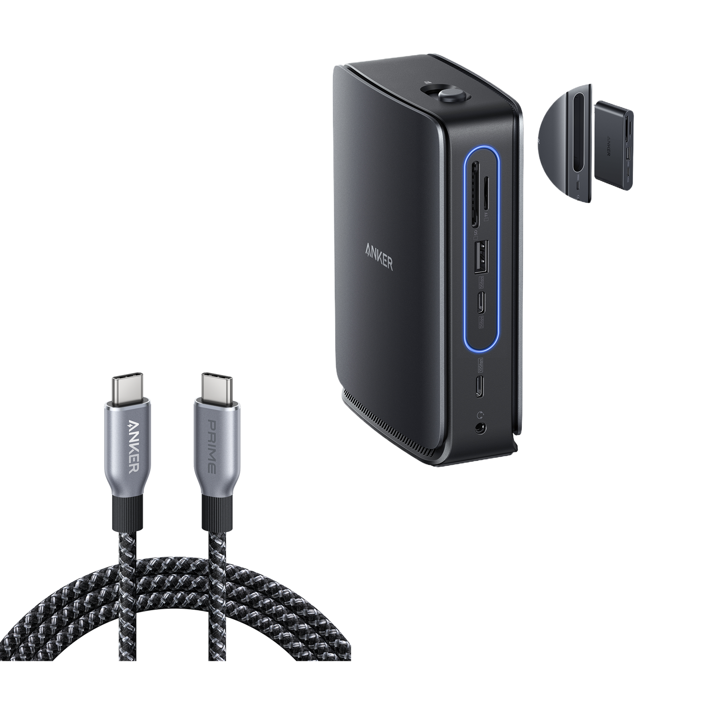 Anker Nano Docking Station with Anker Prime USB-C to USB-C Cable
