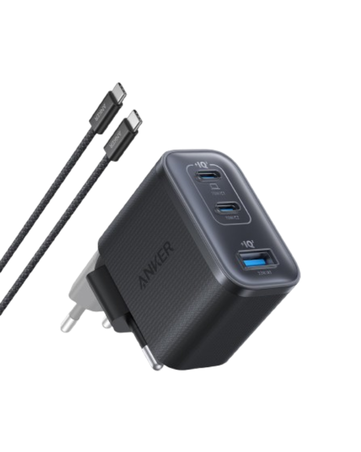 Anker Nano Power Bank (5K, MagGo, Slim) and Anker Nano Charger (70W, 3 Ports)